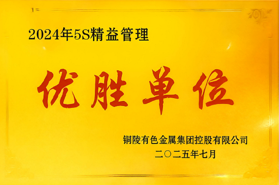 公司荣获集团公司2024年5S精益管理优胜单位